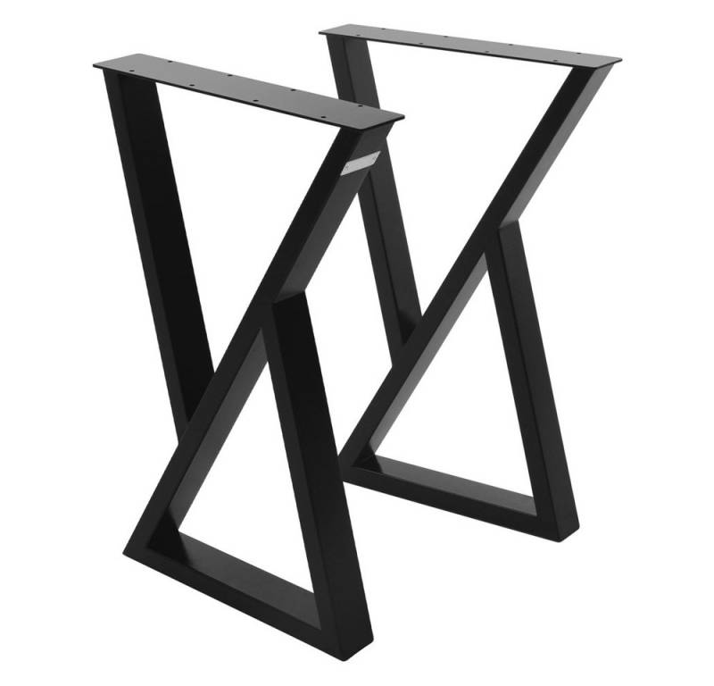 ML-DESIGN Tischbein 2er Set Tischgestell Tischkufen Möbelfüße aus Stahl Industriedesign, Kufengestell X-Form Schwarz für Esstisch/Schreibtisch DIY-Projekte von Ml-Design