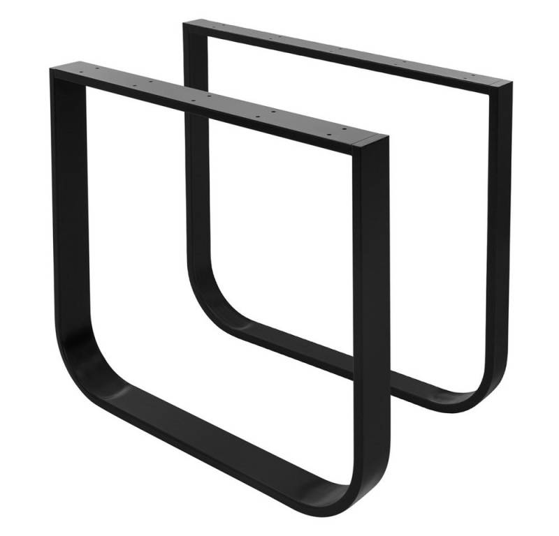 ML-DESIGN Tischbein 2er Set Tischgestell aus Metall Industrial-Design für DIY Projekte, Kufengestell O-Form Schwarz für Esstisch/Schreibtisch DIY-Projekte von Ml-Design