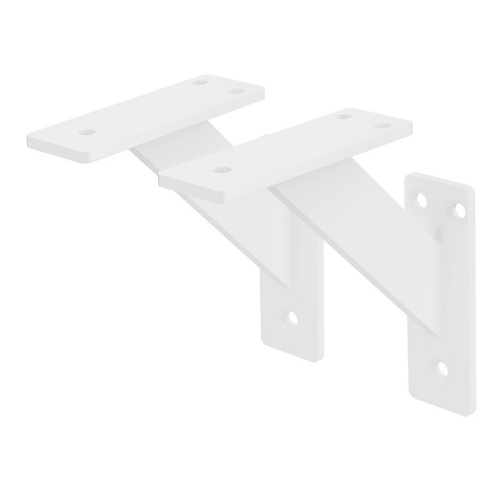 ML-DESIGN Wandregalhalter Regalhalterung aus Aluminium, Wandregal, Regalträger für Wandmontage, 2-tlg., Regalwinkel Weiß Regalstütze Wandkonsole Wandhalterung ML-DESIGN Wandregalhalter Regalhalterung aus Aluminium, Wandregal, Regalträger für Wandmontage, 2-tlg., Regalwinkel Weiß Regalstütze Wandkonsole Wandhalterung von Ml-Design