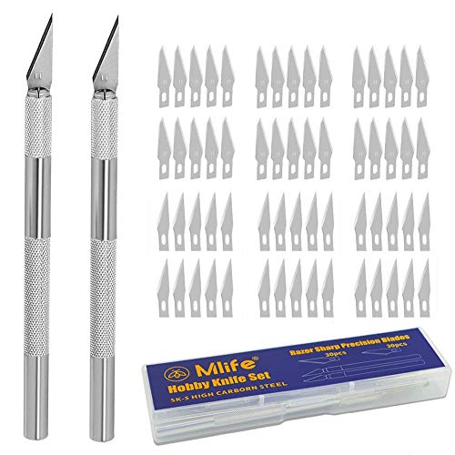 Mlife Precision Carving Craft Messer Set 60 Ersatzklingen Skalpell Schnitzmesser für DIY Art Work Cutting Mlife Precision Carving Craft Messer Set 60 Ersatzklingen Skalpell Schnitzmesser für DIY Art Work Cutting von Mlife