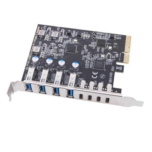 Mllepjdh 8port PCIe Zu USB3.2 Adapterkarte Mit 10 Gbit/S Geschwindigkeit Für Die Nahtlose Datenübertragung Und Verbessert Stromverwaltung von Mllepjdh