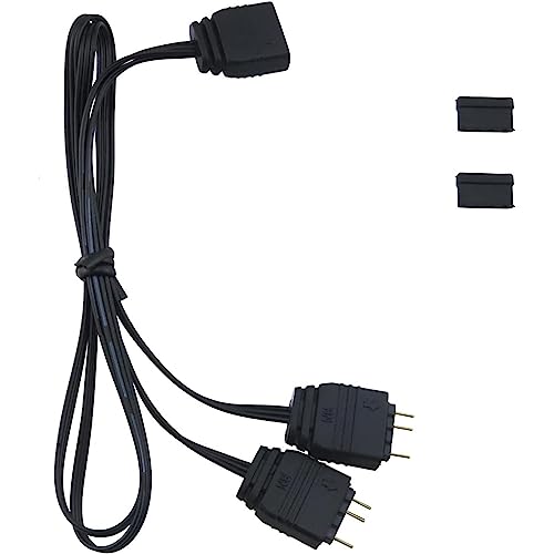 Mllepjdh ARGB 5V 3Pin Verlängerung Kabel Adapter 1 Zu 2 Lüfter HUB Splitter Stecker Für Motherboard ARGB SYNC HUB Transfer von Mllepjdh