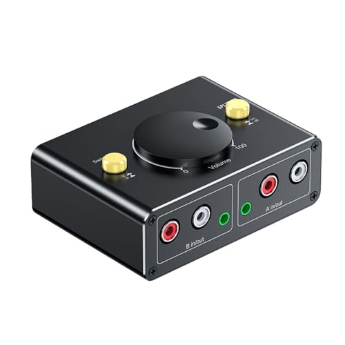 Mllepjdh Aluminiumlegierung 3 5/2RCA Schalladapter Zwei Wege Schallquellenschaltung Mit Volumes Control Mllepjdh Aluminiumlegierung 3 5/2RCA Schalladapter Zwei Wege Schallquellenschaltung Mit Volumes Control von Mllepjdh