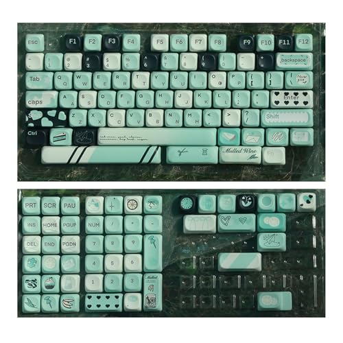 Mllepjdh Fantasy Color English Keycaps 131Piece Set Dye Sublimation Für GMK67 81 87 Die Meisten Mechanischen Tastaturen von Mllepjdh