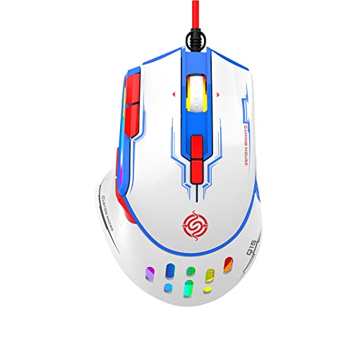 Mllepjdh Gaming Makro Programmierung Optisch 6400DPI Einstellbar 9 Tasten Game Office für Desktop Computer Laptop USB Gaming Programmierbar Weiß Mllepjdh Gaming Makro Programmierung Optisch 6400DPI Einstellbar 9 Tasten Game Office für Desktop Computer Laptop USB Gaming Programmierbar Weiß von Mllepjdh