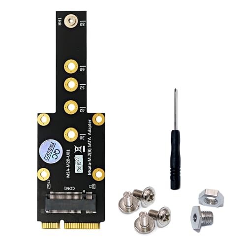 Mllepjdh MSATA to Key B SSD to MSATA SSD Connector Adapter Support for 2230 2242 2260 2280 Type SSD Converter Card PCIe to M.2 SSD Adapter Board M.2 to MSATA Converter Card von Mllepjdh