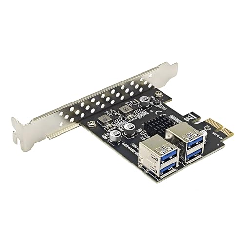 Mllepjdh PCIE USB 3.2 Expansion Card 5Gbit / S Hochgeschwindigkeit USB3.2 Gen1 Expansion Card Connector Controller Risers Risers Card Für PC Desktop Mllepjdh PCIE USB 3.2 Expansion Card 5Gbit / S Hochgeschwindigkeit USB3.2 Gen1 Expansion Card Connector Controller Risers Risers Card Für PC Desktop von Mllepjdh