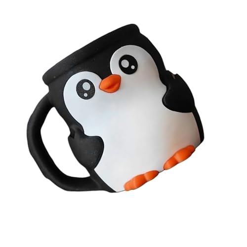 Mllepjdh Schöne Penguine Ice Cream Pint Mit Löffel Slot Stiel Isolierte Ärmel Wiederverwendbare Pints ​​Container Penguine Pint von Mllepjdh