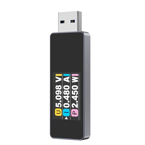 Mllepjdh USB 3.2 Tester Leistungsmesser 4-30V 0-3A Digitalmultimeter Spannungs Und Stromtester Messgerät Detektor LCD Digitalanzeige von Mllepjdh