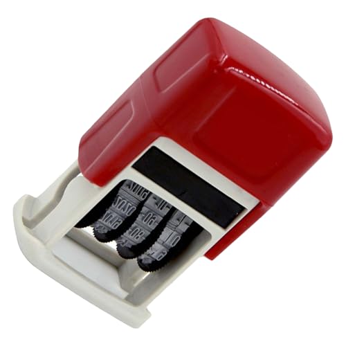Multifunktional Englisch Date Stempel Einstellbarer Stempelstempel Dater Nummer Roller Office Scrapbooking Ergonomisches ABS Datum von Mllepjdh