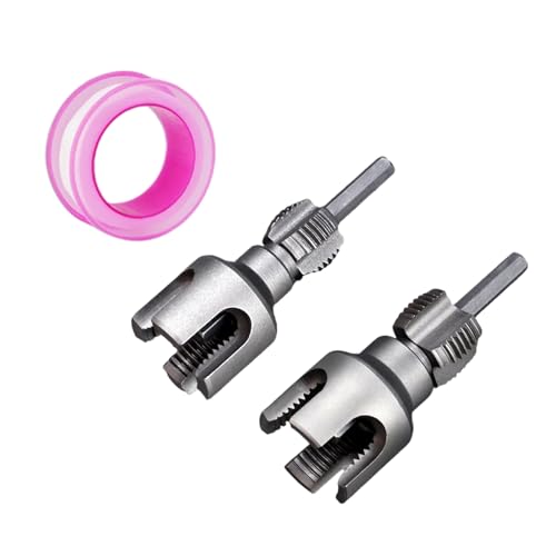 Robuslegierter Stahlgewindeschneider 1/2 "und 3/4" Doppelte Größe Multifunktional Rohre Fadenreparaturwerkzeug Set Retheader Hochfestigkeit Retheader von Mllepjdh
