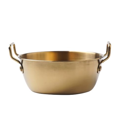 Suppenschale mit Doppelohren, große Nudelschale mit Ohren, Porzellan-Nudelschale mit Doppelgriffen, Pommes-Schale mit Doppelohren, goldenes Geschirr, Dessertschalen mit Griff, Schalen von Mlllokfki