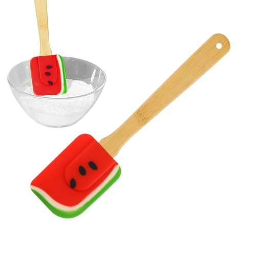 Watermelon Shape Silikon-Spatel | Fun Butter Spatel und Sandwich-Spatel | Perfect Icing Spatel für Kuchen | Non-Stick Bakery Scraper für Gläser und Mixer Frosting Spreading von Mlllokfki