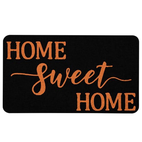 Mloabuc Schwarze Fußmatte mit Aufschrift "Welcome Halloween", für drinnen und draußen, 43,2 x 73,2 cm Mloabuc Schwarze Fußmatte mit Aufschrift "Welcome Halloween", für drinnen und draußen, 43,2 x 73,2 cm von Mloabuc
