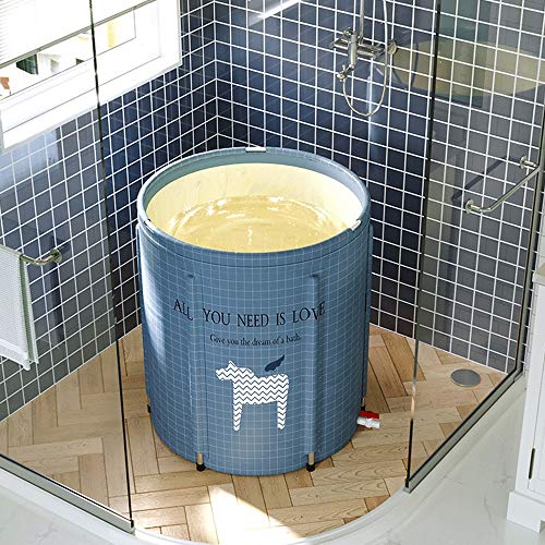 70cm, 80cm faltbare bewegliche Badewanne Home Spa Badewannen Duarable Eindickung Bad Barrel Einfache Badewannen for Erwachsene Schüler Badewannen-Winter-warmen Wasser Bad for Indoor Large Size von Mlshbt bathtub