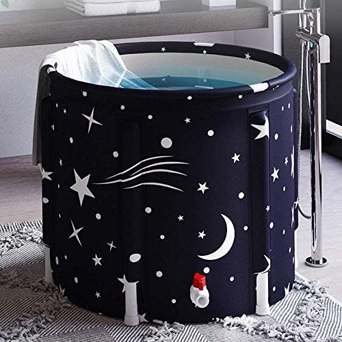 Mlshbt bathtub Bath Barrel Tragbare Studenten Badewanne Einfach Badewannen for Erwachsene Badewannen Faltbare Home Spa Badewannen Cold Day Warmwasserbad Hot Ice Badewannen for Innen (Size : 70x70cm) von Mlshbt bathtub