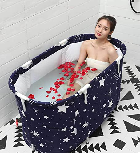 Tragbare Badewanne Einfach Badewannen for Erwachsene Badewannen-große faltbare Home Spa Badewannen Cold Day Warmwasserbad Hot Ice Badewannen for Innen Keine Inflation 120x60x55cm ( Color : A ) von Mlshbt bathtub