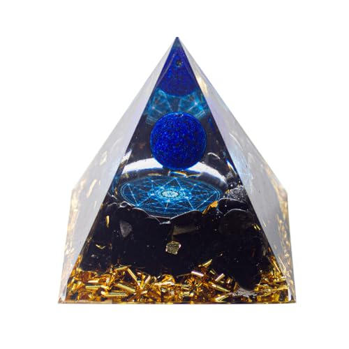 Mlysnd Energie-Pyramide, Orgonit-Pyramide, heilende Meditationspyramide mit Orgonit Reiki, Tischschmuck für die Meditation, 5 cm (A1) von Mlysnd