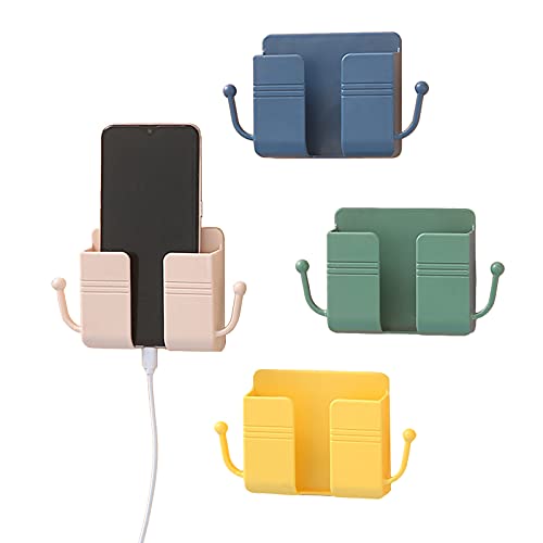 Mlysnd Fernbedienung Organizer, 4 Stück Fernbedienung Halterung Wand ABS Wandhalterung Organisator mit Haken für Mobiltelefone für Mini-Aufbewahrungsbox für Heim und Büro (10x3x9,5 cm, 4 Farben) von Mlysnd