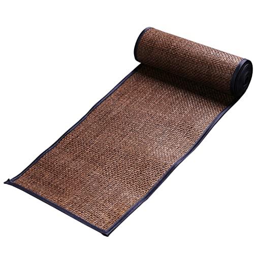 MmQgQstore Tischläufer Natürliche Jute-Tuch-tischläufer Mit Dauerhafter Blauer Rand, Retro-wärmedämmung Waschbarer Tischsets Für Teehouse-esstisch(Size:20×200cm) von MmQgQstore