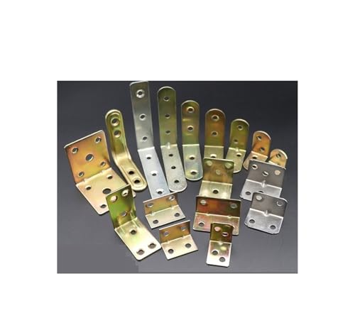 90-Grad-L-förmiger Eckcode/Klammer aus Eisen zur Befestigung von Klammern und Hardwarekomponenten in Schränken und Kleiderschränken, 4 Stück(1 large iron) von Mmgolhx