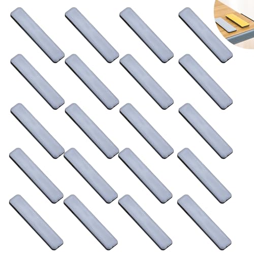 20 StüCk Teflongleiter Selbstklebend, 16 * 75mm Robuste Teflongleiter, Selbstklebende MöBelschieber, Teppichgleiter, PTFE GleitoberfläChe FüR EIN Leichtes Verschieben Schwerer MöBel, Teppich von Mmgoqqt