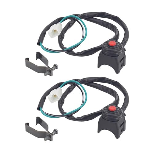 1/2 Set Motorradzubehör Kill Stop Schalter Hupenknopf Universal Motorrad Schalter Lenker 7/8 22mm(2 Sets) von MnVwCu