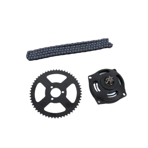 Motorrad T8F 54T 26mm Hinten Kettenrad T8F 126 Link Ketten & 6T Getriebe Box for 47cc 49cc Pocket Bike Moto Zubehör(T8F-54T-26mm) von MnVwCu