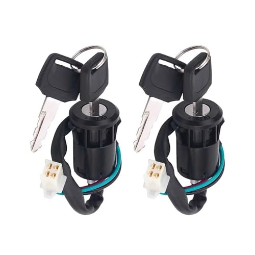 Türschloss Zündschlüsselschalter Passend for 50cc 70cc 90cc 110cc 125cc 150cc 200cc 250cc(2Pcs) von MnVwCu