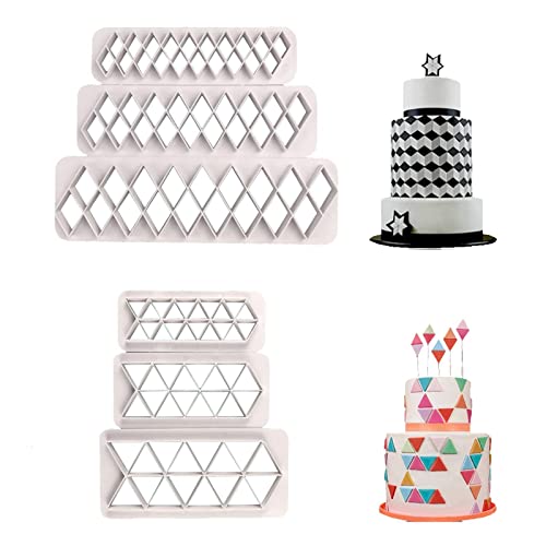 Fondant-kuchenform Fondant-prägeform Fondantstecher Ausstecher Geometrische Keksausstechformen Plätzchen-icing Cutter Form-backen-werkzeuge für Kuchen Dekorieren Raute Gleichseitiges Dreieck 6 Stück Fondant-kuchenform Fondant-prägeform Fondantstecher Ausstecher Geometrische Keksausstechformen Plätzchen-icing Cutter Form-backen-werkzeuge für Kuchen Dekorieren Raute Gleichseitiges Dreieck 6 Stück von XGAGHB