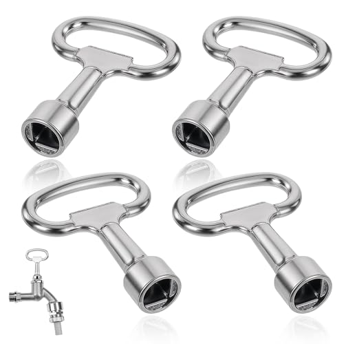 4 STK Vierkantschlüssel,4 Kant Schlüssel,Vierkantschlüssel Wasserhahn 8mm,Außenwasserhahn Schlüssel,Innenvierkant Steckschlüssel,Schaltschrankschlüssel,Entlüftungsschlüssel für Gas Wasserzähler Kasten von MniimaLuxe
