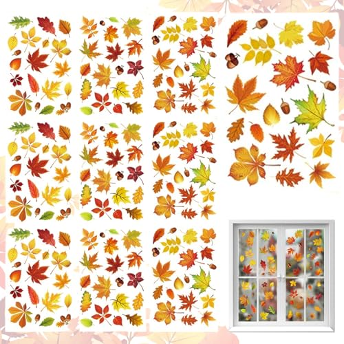 9 Stück Fensterbilder Herbst,Fensterdeko Thanksgiving Deko,Herbstdeko Fenster Sticker,Autumn Decor Fall,Fensteraufkleber Kinder,Fensterfolie Herbstbild Selbstklebend für Innen Kinderzimmer Dekoration 9 Stück Fensterbilder Herbst,Fensterdeko Thanksgiving Deko,Herbstdeko Fenster Sticker,Autumn Decor Fall,Fensteraufkleber Kinder,Fensterfolie Herbstbild Selbstklebend für Innen Kinderzimmer Dekoration von MniimaLuxe