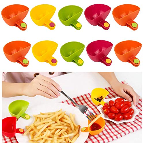 10 Stück Snackschale Dipschale Gewürzschale Snackschale Dipping Schüssel Mini Side Seasoning Dish Schälchen Saucenschälchen für Snacks Dips Desserts Teebeuteln Gewürzen (4 Farbe) von Mnixy