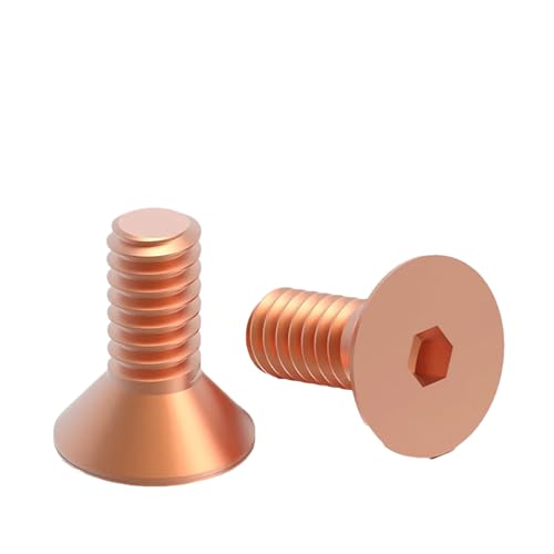 Senkkopfschraube Mit Innensechskant Aus Rotem Kupfer M3M4M5M6M8 20pcs M3x8 von Mnjyihy