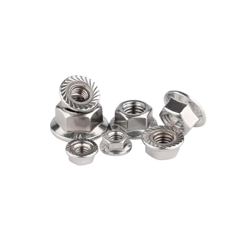 Sicherungsmutter Vernickelte Sechskant Flanschmutter Gezahnte Flansch Sicherungsmuttern M2 M8 50pcs M2 Sicherungsmutter Vernickelte Sechskant Flanschmutter Gezahnte Flansch Sicherungsmuttern M2 M8 50pcs M2 von Mnjyihy