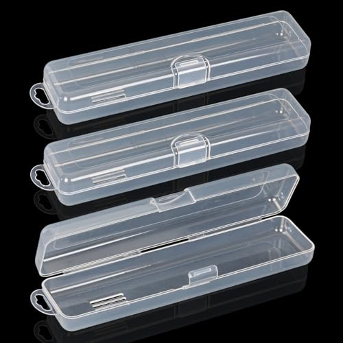 Mnsconkl Besteckbox für unterwegs,3 Stück 20cm Kunststoff Tragbarer Besteckkasten,Besteckdose to go,Wiederverwendbare Essstäbchen Löffel Gabel Aufbewahrungsbox für Outdoor,Reise,Camping,Schule von Mnsconkl