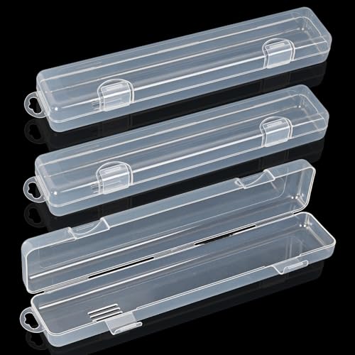 Mnsconkl Besteckbox für unterwegs,3 Stück 27cm Kunststoff Tragbarer Besteckkasten,Besteckdose to go,Wiederverwendbare Essstäbchen Löffel Gabel Aufbewahrungsbox für Outdoor,Reise,Camping,Schule von Mnsconkl