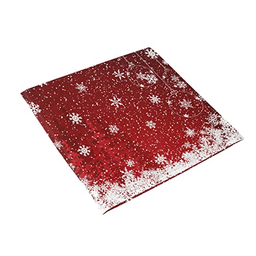 ALAZA Romantische Weihnachten Schneeflocke Schnee Rot Stuhlkissen Sitzkissen Memory Foam Pads für Zuhause Küche Esszimmer Büro Stühle Autositze 39,9 cm x 39,9 cm x 3 cm von Mnsruu