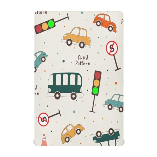 Cars-Ampel-Bettlaken für Kinderbett, dehnbar, tragbar, atmungsaktiv, weich, für Mädchen und Jungen Cars-Ampel-Bettlaken für Kinderbett, dehnbar, tragbar, atmungsaktiv, weich, für Mädchen und Jungen von Mnsruu