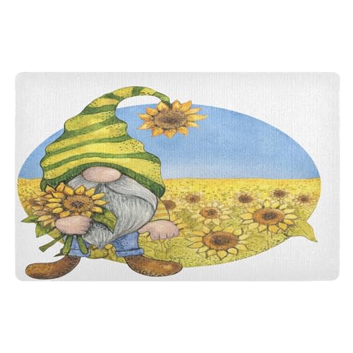 Fußmatte für den Innenbereich, 50 x 80 cm, Sonnenblumenzwerg, gelbe Blume, rutschfest, waschbar, saugfähig, Eingangsteppich, Bodenmatte Fußmatte für den Innenbereich, 50 x 80 cm, Sonnenblumenzwerg, gelbe Blume, rutschfest, waschbar, saugfähig, Eingangsteppich, Bodenmatte von Mnsruu