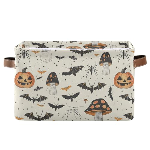 Halloween-Aufbewahrungskorb, Halloween-Kürbisse, Pilz, faltbar, Stoff, faltbare Aufbewahrungskörbe, Organizer-Tasche zur Aufbewahrung von Kleidung Halloween-Aufbewahrungskorb, Halloween-Kürbisse, Pilz, faltbar, Stoff, faltbare Aufbewahrungskörbe, Organizer-Tasche zur Aufbewahrung von Kleidung von Mnsruu