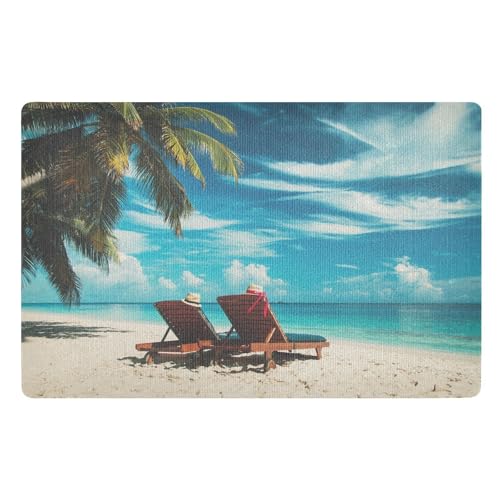 Hawaii Strandkorb Fußmatte Haustürmatte rutschfeste Schmutzfangmatten für Eingang, Innen, Küche, 50x80cm Hawaii Strandkorb Fußmatte Haustürmatte rutschfeste Schmutzfangmatten für Eingang, Innen, Küche, 50x80cm von Mnsruu