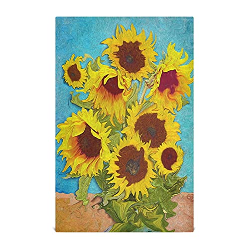 Mnsruu Artwork Sonnenblume Van Gogh Küchentücher Geschirrtuch Geschirrtuch Geschirrtücher 1 Packung super saugfähig weich 71 x 46 cm von Mnsruu