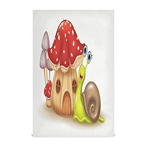 Mnsruu Cartoon Pilz Schnecke Küchentücher Bar Geschirrtuch Geschirrtuch Geschirrtücher Set von 6 super saugfähig weich 71 x 46 cm von Mnsruu