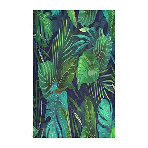 Mnsruu Exotic Palm Leaves Green Tropical Küchentücher, Geschirrtuch, Geschirrtuch, Geschirrtücher, Set mit 4 Stück, super saugfähig, weich, 71 x 46 cm von Mnsruu