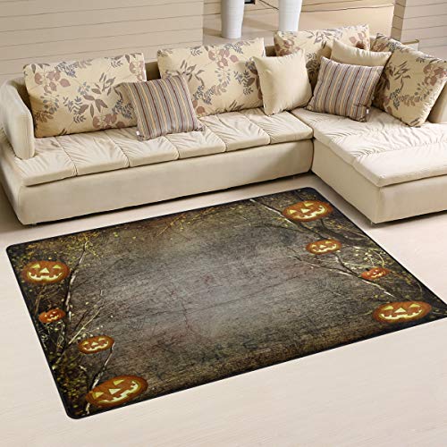 Mnsruu Flächenteppich, Pumpkin Sofa Boden Teppiche Rutschfester Teppich für Wohnzimmer Schlafzimmer Küche 50x80cm von Mnsruu