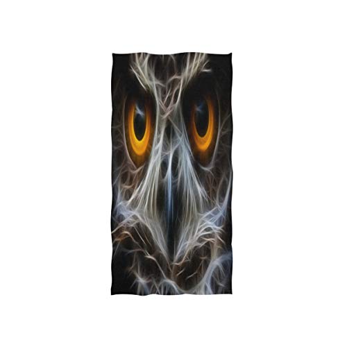 Mnsruu Halloween-Handtuch mit Eulen-Motiv, abstraktes weiches Badetuch, 76 x 38 cm von Mnsruu