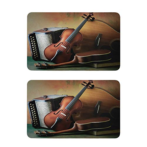Mnsruu Kühlschrankmagnete für Musikinstrumente, Gitarre, Ukulele, Violine, Kühlschrankmagnete, 2 Stück von Mnsruu
