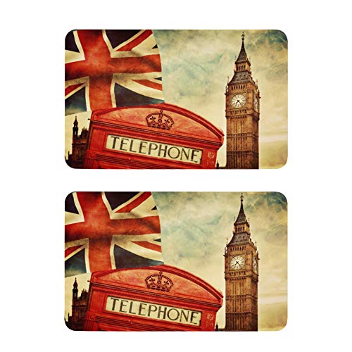 Mnsruu Kühlschrankmagnete mit London-England-Flagge, Vintage-Stil, 2 Stück von Mnsruu