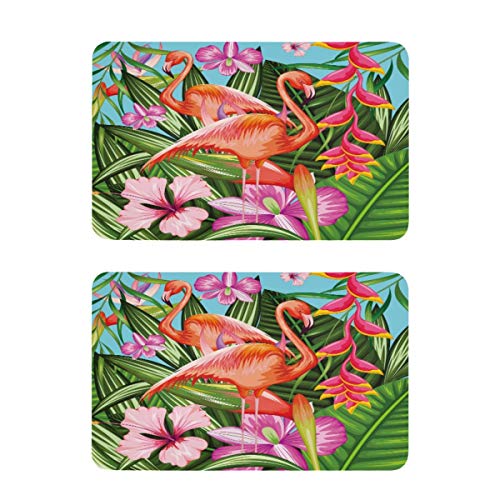 Mnsruu Kühlschrankmagnete mit tropischen Palmenblättern, Flamingo, Vogel, 2 Stück, dekorative Kühlschrankmagnete für Whiteboard, Küche, Büro von Mnsruu